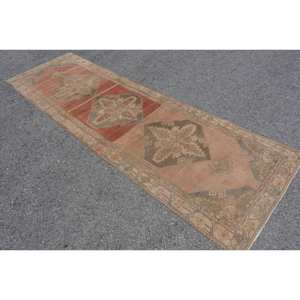 พรมขนหญ้าทะเลเย็บปะต่อสีแดงวินเทจ10.4ft 3.1 x พื้นที่ขนาดใหญ่แบบตุรกีสี่เหลี่ยมผืนผ้าพื้นที่นามธรรมสำหรับตกแต่งห้องโถงห้อง - Product Image 3