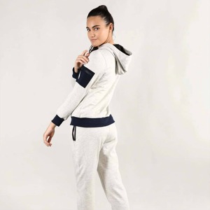 Chándal de moda con cremallera para mujer, conjunto de ropa deportiva ligero y de secado rápido de dos piezas con chaqueta con cremallera completa - Product Image 3