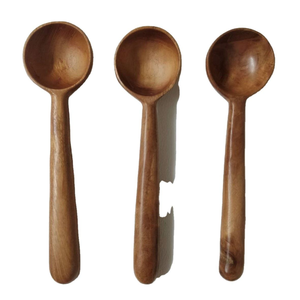 Juego de cucharas de té hechas a mano de madera con pulido de espejo para Decoración de cocina estilo indio de Crescent Crafts - Product Image 2