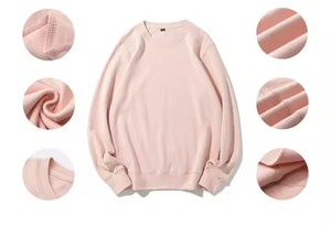 เสื้อสเวตเตอร์ผ้าฝ้ายพิมพ์ลายแบบสวมหัวสำหรับผู้ชายเสื้อสเวตเตอร์คอกลมผลิตตามสั่งสไตล์วินเทจผ้า100% พิมพ์ลายว่างเปล่าแบบเรียบ - Product Image 4