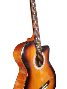 Guitare acoustique classique SOLOBEAT, taille standard, corps en acajou, 6 cordes en nylon, finition brillante jaune polie, guitare pour débutants - Product Image 3