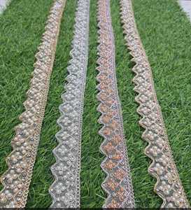 Encaje con Cuentas Hecho a Mano Elegante para Vestidos de Novia y de Noche, Tela de Encaje con Cuentas de Alta Calidad para Vestidos de Novia y Prendas - Product Image 1