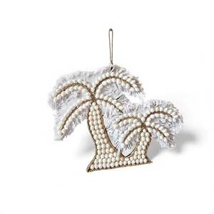 Decoración de Pared de Conchas Marinas y Palmeras Hechas a Mano, Estilo Bohemio, para Cuarto de Bebé o Niños, Decoración Costera Suave - Product Image 1