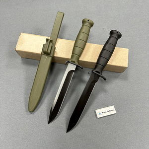 Coltello da Caccia a Lama Dritta in Acciaio Inossidabile per Esterni, Coltello Tascabile Fisso Durevole per Soccorso e Utilizzo Generico con Fodero in Plastica - Product Image 2