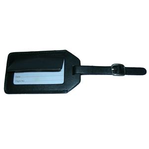 Etiqueta de Equipaje de Cuero Genuino de Tamaño Estándar con Logotipo Personalizado de Fábrica - Product Image 1