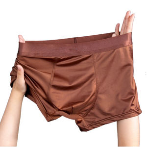 Ropa Interior Masculina de Seda de Hielo para Verano, Transpirable, Delgada, Calzoncillos Boxer de Esquina Plana, Cómodos, Deportivos, Ecológicos, Sin Costuras - Product Image 4