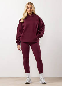 Haute qualité figue femmes goutte épaule à capuche hiver polaire 100% coton Anti-rides respirant blanc haute rue coupe détendue - Product Image 5