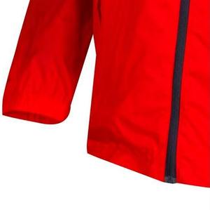 Chaqueta de lluvia impermeable de talla grande transpirable roja Unisex de alta calidad con cierre de cremallera chaqueta de Camping informal - Product Image 5