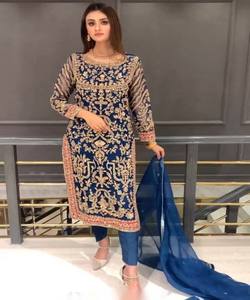 Costume décontracté pour femmes musulmanes, couture, boutique, mode pakistanaise, tenue de soirée, robe trois pièces pour l'Aïd, mariage, Ramadan, collection - Product Image 6