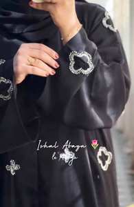 Vêtements musulmans traditionnels élégants pour femmes Abaya modeste style caftan belles robes formelles de Dubaï pour pied - Product Image 2