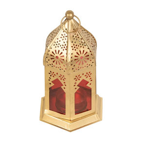 Nouvel arrivage de lanterne décorative en verre et en fer de style européen avec bougie fixe T Lite blanche brillante en couleur PC pour Noël - Product Image 6