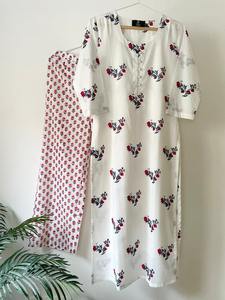 Lavender Anar Suit Set Indian Fashion Styling High End Quality <b>Kurti</b> and Pants From Indian Manufacturer - Product Image 3