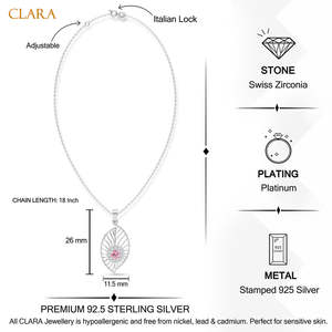 NOVAMART Fine Silver Diu Trendy Pendant Pink <b>Chain</b> Gold Stainless Steel Brass <b>Copper</b> Alloy Zircon Featuring Plant Number Shape C - Product Image 5