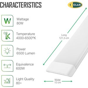 Luces LED Integradas para Gabinetes Athena, 80W, 6400LM, Iluminación de Alto Rendimiento - Product Image 1