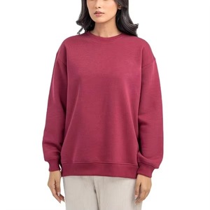 Sweat-shirt à col montant long et ample pour femme, en molleton doux, en coton épais, chaud, décontracté, ample, pour l'automne/hiver, vêtement d'extérieur tendance - Product Image 4