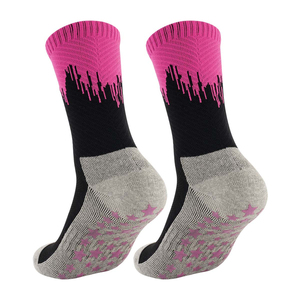 Calcetines de agarre atléticos blancos personalizados para hombres, antideslizantes, con diseño de impresión al aire libre, logotipo, compresión, fútbol, fútbol, estilo tubo - Product Image 5