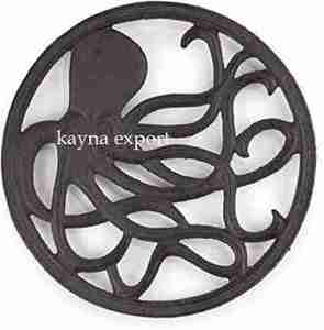 Latest Design Black Matt Finished Round Aluminum Eco-Friendly <b>Trivet</b> Unique Luxury Sturdy Finished Home Kitchen Use Sale <b>Trivet</b> - Product Image 2
