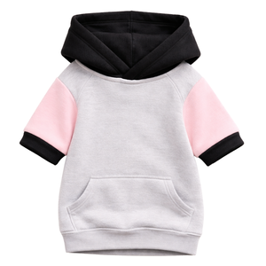 Grey and Dusty Pink Dog Hoodie Lightweight Warm <b>Puppy</b> Pullover Hoodie Stylish Two Tone Design - Product Image 4