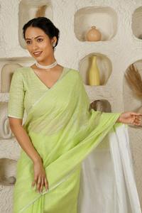 Auténtico Sari de Seda Tussar Multicolor para Mujer, Elegancia Clásica con Tejido Premium y Arte Tradicional de la India - Product Image 3