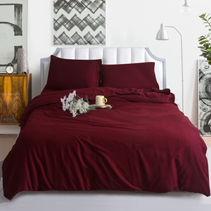 Hiện đại mềm chải sợi nhỏ Duvet cover Set rắn màu 300tc chủ đề đếm 3pcs Comforter bìa dây kéo + 2 gối - Product Image 4