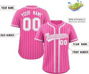 Pro Look Baseball Jersey Button Up Custom Quick Dry Softball Shirt Tela de malla Bordado Team Letters Tackle Twill Fit - Product Image 2