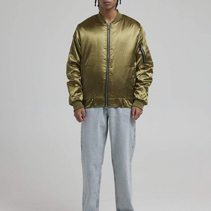 แจ็กเก็ตซาตินสีพื้นกันน้ำสำหรับทุกเพศแฟชั่นล่าสุด - Product Image 2