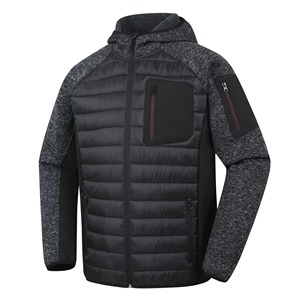 Chaquetas acolchadas con capucha de otoño para hombre con logotipo personalizado OEM estilo callejero cuello alto tela de lona cálida elegante precio bajo frontal - Product Image 4