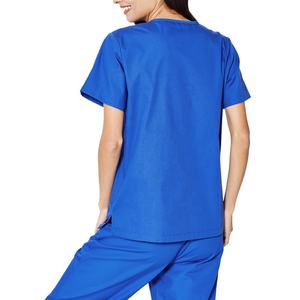 Ensemble de gommages uniformes de soins de santé légers pour hommes avec haut et pantalon à col en V à manches courtes idéal pour le personnel de la clinique ou de l'hôpital - Product Image 3