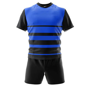 Impression pour uniforme de rugby, faible MOQ, ensembles de rugby unisexes, nouveaux uniformes de rugby en gros, nouvelle arrivée, chemise et short, sublimation complète - Product Image 2
