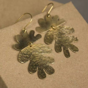 Ethnic Brass <b>Earring</b> with light weight boho style made in india - Product Image 1