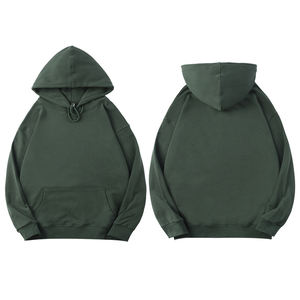 Streetwear d'hiver décontracté pour hommes, pull à capuche 100% polyester, doublure en polaire douce, poignets côtelés, poche kangourou, logo avant - Product Image 1