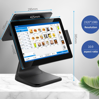 Mini Caja Registradora Completa con Sistema Android y Windows, Sistema POS Todo en Uno, Compatible con Impresora de Cajas Registradoras para Negocios de Restaurantes