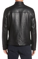 Veste en cuir véritable vintage pour homme, style motard rétro, marron antique, vêtement d'extérieur d'hiver, veste en cuir véritable