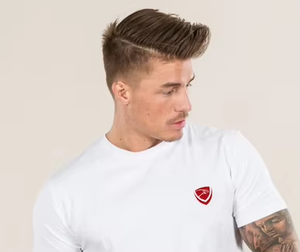 T-shirts pour hommes en gros, de haute qualité, avec impression personnalisée de marque, à épaules tombantes - Product Image 3