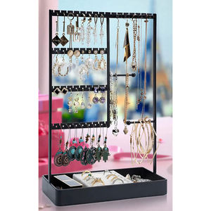 Support à bijoux rectangulaire moderne portable avec dimensions 20x10x31,5CM - Product Image 3