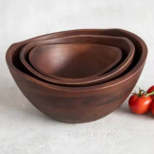 Cuenco de madera de gran capacidad para fechas para reuniones familiares y exhibición de decoración de comedor para el hogar - Product Image 1