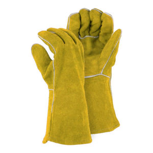 Gants de sécurité en cuir de vachette industriel lourd de haute qualité résistants à la chaleur et protection des mains pour les soudeurs - Product Image 6