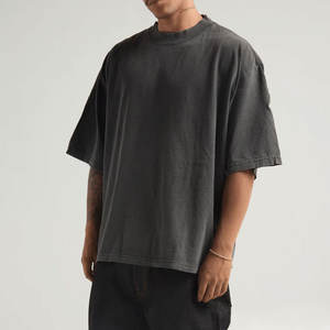 Camisas para hombre Camiseta básica de algodón Camiseta Lisa Cuello redondo Camisetas de manga corta Camisetas gráficas de gran tamaño informales Tops - Product Image 5