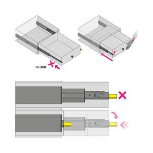 Sistema de Bloqueo RAM INDUSTRIE LI58, Corredera Telescópica de Extensión Total, 80 kg, LI58, Acero Laminado en Frío para Cocina, Comedor, Uso Industrial - Product Image 6