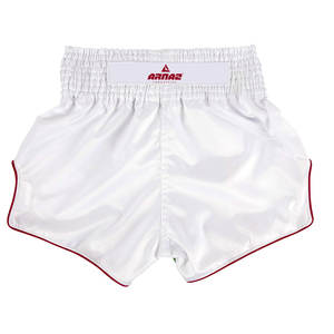 Pantalones cortos de satén Muay Thai con opción de logotipo personalizado y ajuste cómodo para sesiones de gimnasio Pantalones cortos de Muay Thai - Product Image 1