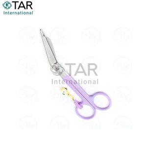 Nurse Scissors and Lister Bandage Scissors 14.5cm Professional <b>Medical</b> Cutting Tool With Customized Fancy <b>Rubber</b> Handle - Product Image 4