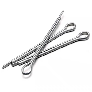 Goupille fendue en acier DIN94, zinguée, type épinglette, à ressort, 3 x 50 mm, pour machines agricoles, certifiée ISO9001 - Product Image 1