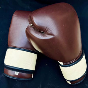 Nouvel arrivage de gants de boxe en cuir de vachette haut de gamme de haute qualité avec fermeture à lacets pour les arts martiaux - Product Image 1