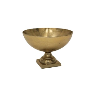 Enfriador de vino chapado en oro metálico de alta calidad, cuenco de champán de forma redonda con Base cuadrada para uso en hoteles y Artículos de bar - Product Image 1