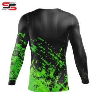 Vente en gros de vêtements de protection solaire chemise de compression Rash Guard sublimé à manches longues personnalisé Rash Guard pour hommes - Product Image 2