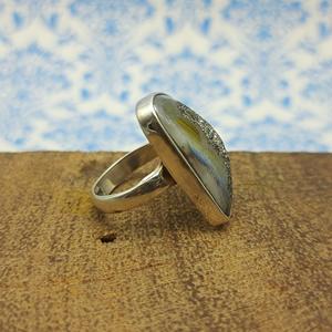 Attrayant titane enduit druze 925 bague en argent Sterling indien conception chaude bijoux nouveauté bonne année bijoux - Product Image 3