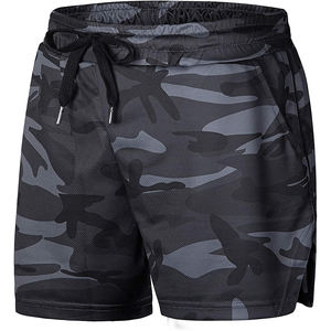 Pantalones cortos de entrenamiento atlético para gimnasio para hombre, pantalón de secado rápido que absorbe la humedad, pantalón para correr, patrón sólido, prácticos bolsillos para teléfono, gran oferta - Product Image 1