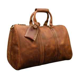 กระเป๋าทรงดัฟเฟิลกระเป๋าเดินทางสำหรับยิมหนังแท้ขนาดใหญ่หรูหรามีสไตล์ใส่ได้ทั้งชายและหญิงมีซิปปิดดีไซน์ล่าสุดราคาถูก - Product Image 6