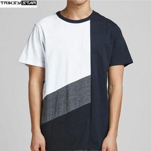 Camiseta de manga corta OEM 100% de algodón para hombre con bolsillo delantero, ropa de calle Unisex de alta calidad, ropa informal de peso pesado estampada - Product Image 2