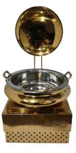 Premium Triangle Shape Chafing Dish Hotel <b>Table</b> Top Serving Food Warmer Wedding <b>Buffet</b> Food Serving Luxury Style Chafing Dish - Product Image 5